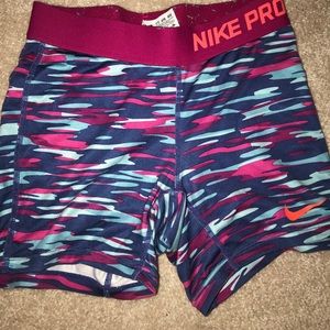 Multicolored nike pros!!